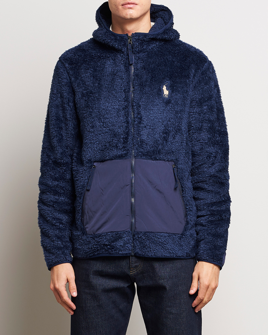 Herren |  | Polo Ralph Lauren | Curly Sherpa Full Zip Hoodie Newport Navy