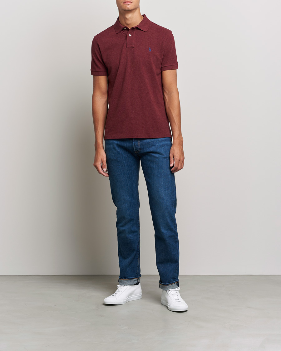 Herren | Poloshirts | Polo Ralph Lauren | Custom Slim Fit Polo Spring Wine Heather