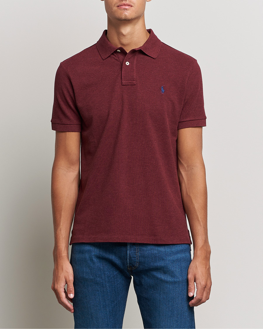 Herren | Poloshirts | Polo Ralph Lauren | Custom Slim Fit Polo Spring Wine Heather