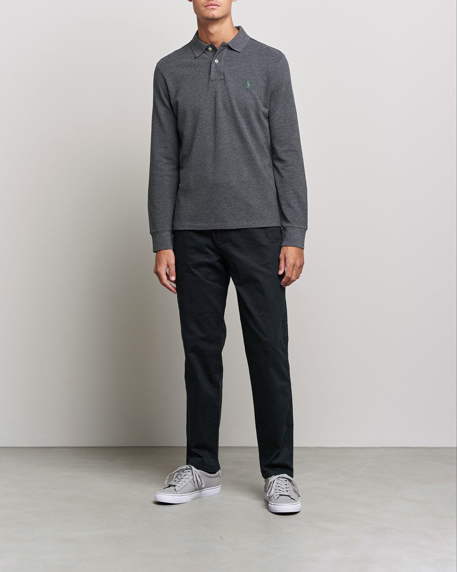 Herren | Pullover | Polo Ralph Lauren | Custom Slim Fit Long Sleeve Polo Barclay Heathe