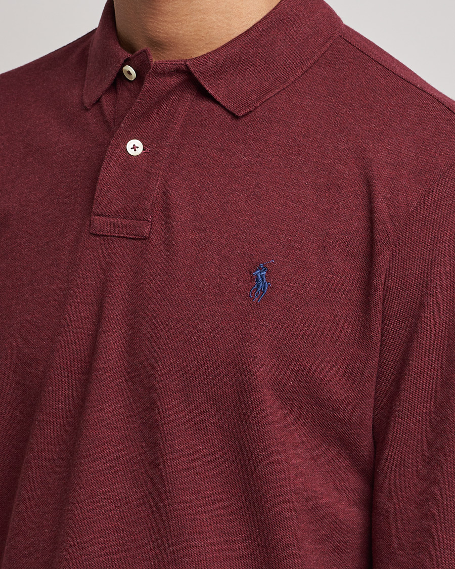 Herren | Pullover | Polo Ralph Lauren | Custom Slim Fit Long Sleeve Polo Wine Heather