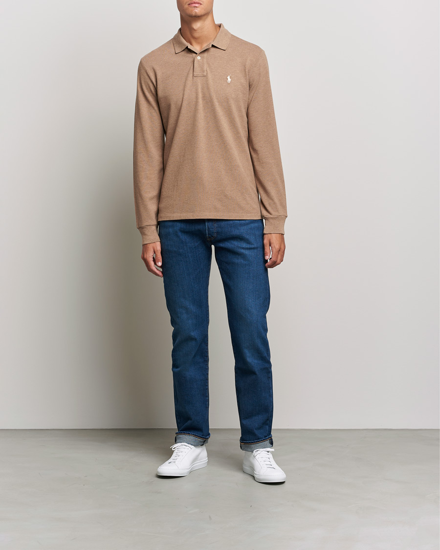 Herren | Pullover | Polo Ralph Lauren | Custom Slim Fit Long Sleeve Polo Italian Heather