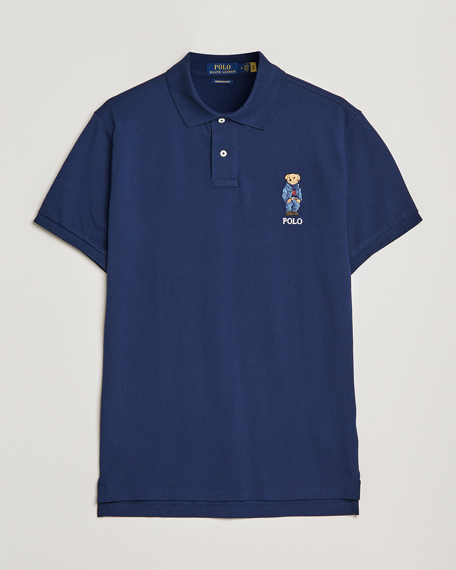 Herren | Poloshirts | Polo Ralph Lauren | Custom Slim Fit Denim Bear Polo Newport Navy