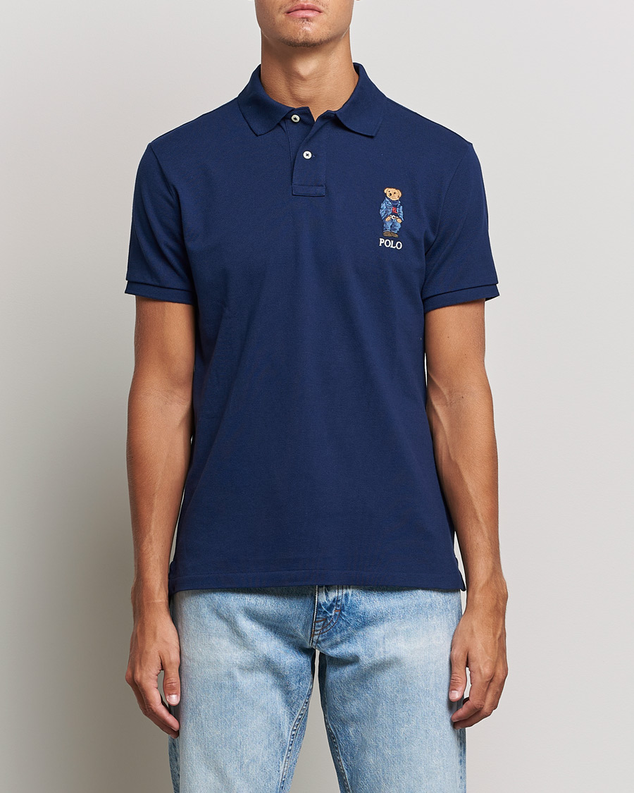 Herren | Poloshirts | Polo Ralph Lauren | Custom Slim Fit Denim Bear Polo Newport Navy