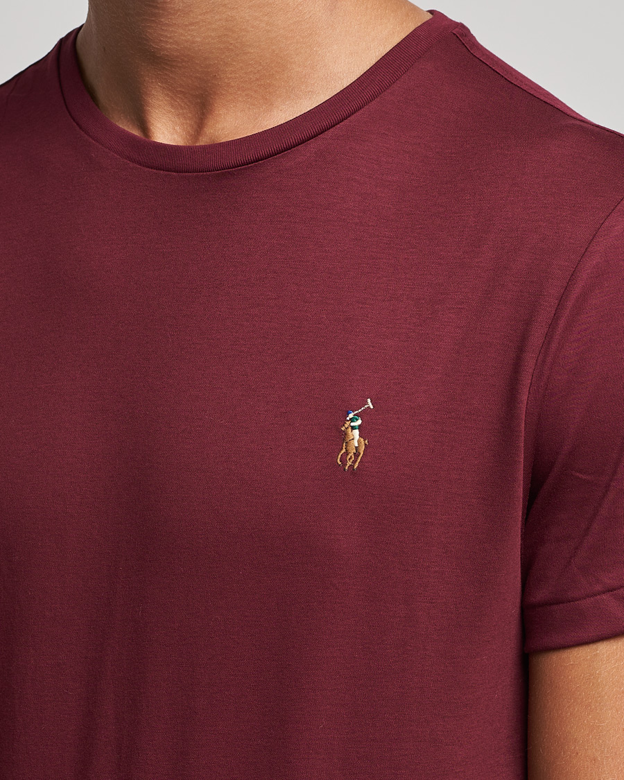 Herren | T-Shirts | Polo Ralph Lauren | Luxury Pima Cotton Crew Neck Tee Classic Wine