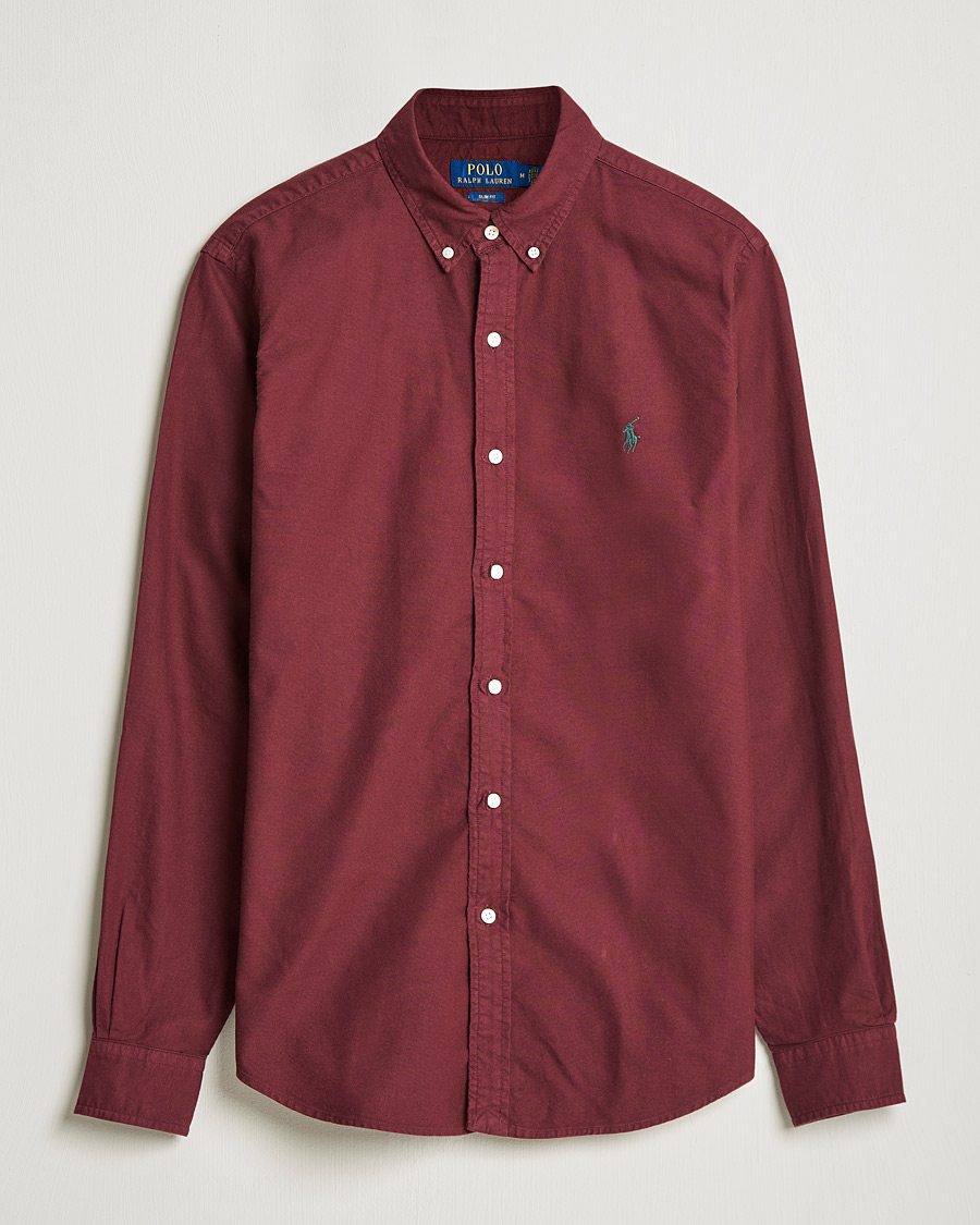 Herren | Hemden | Polo Ralph Lauren | Slim Fit Garment Dyed Oxford Rich Ruby