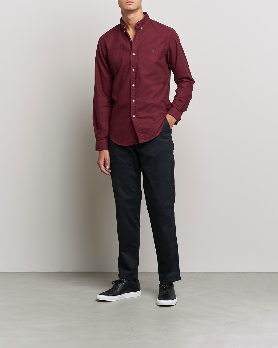 Herren | Hemden | Polo Ralph Lauren | Slim Fit Garment Dyed Oxford Rich Ruby
