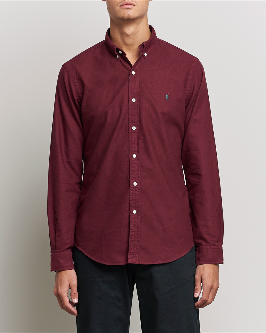 Herren | Hemden | Polo Ralph Lauren | Slim Fit Garment Dyed Oxford Rich Ruby