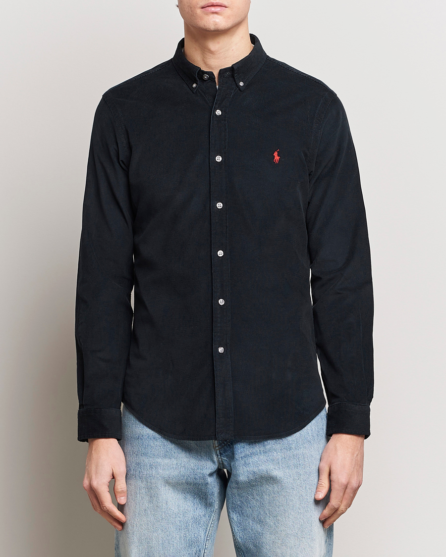 Herren |  | Polo Ralph Lauren | Slim Fit Corduroy Shirt Black