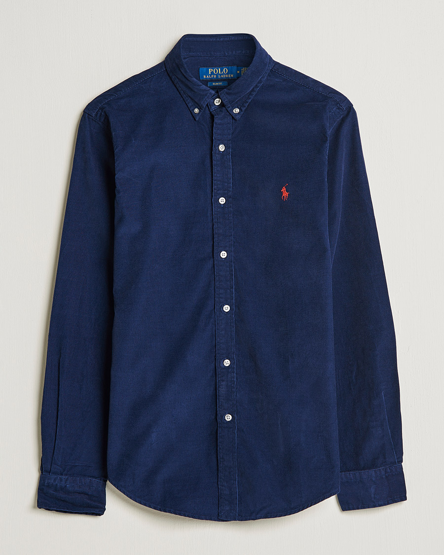 Herren | Hemden | Polo Ralph Lauren | Slim Fit Corduroy Shirt Newport Navy