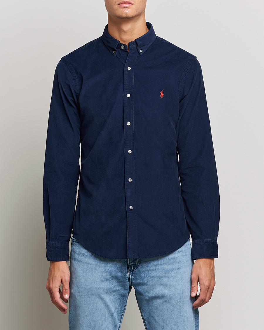 Herren |  | Polo Ralph Lauren | Slim Fit Corduroy Shirt Newport Navy