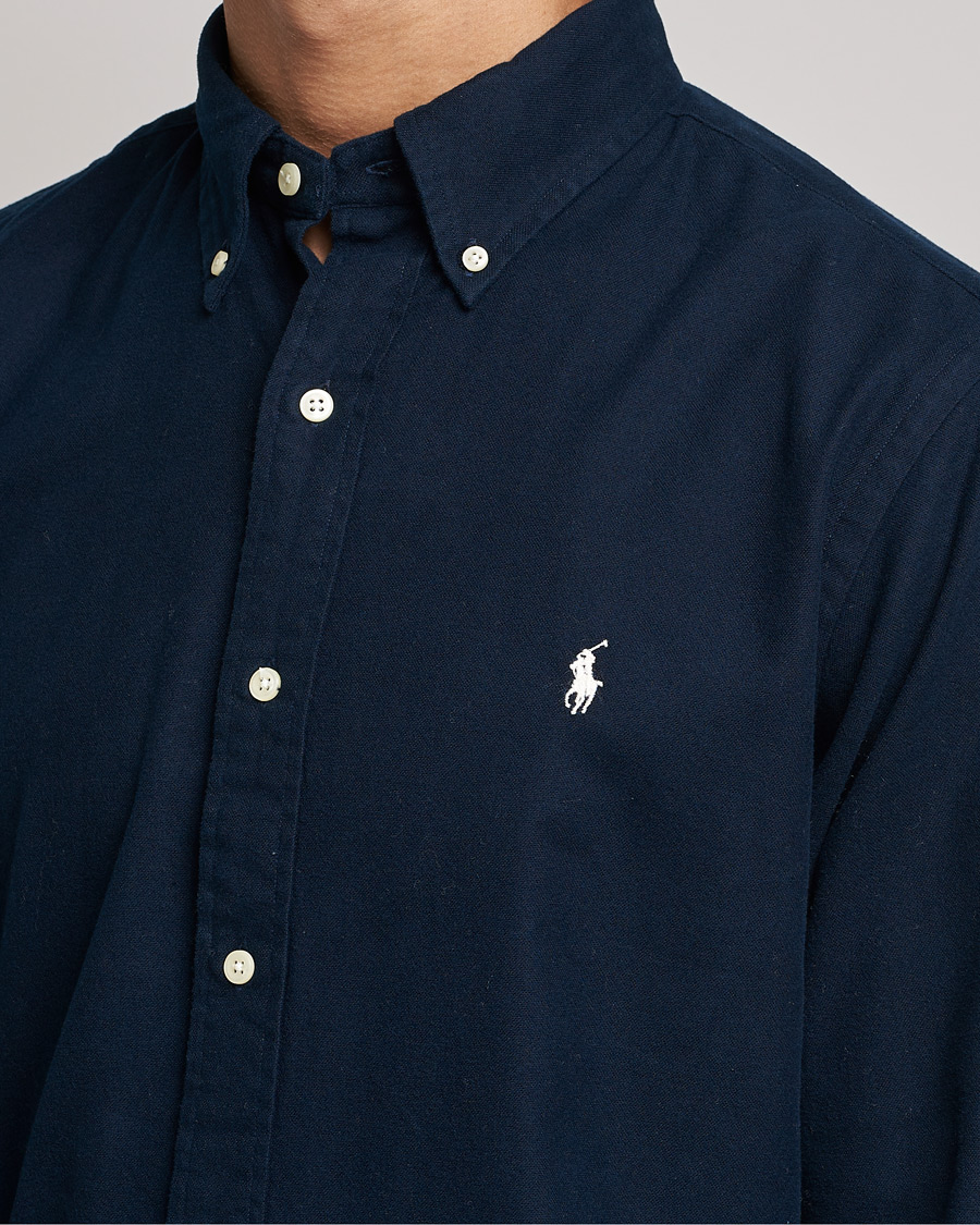 Herren | Hemden | Polo Ralph Lauren | Custom Fit Brushed Flannel Shirt Hunter Navy