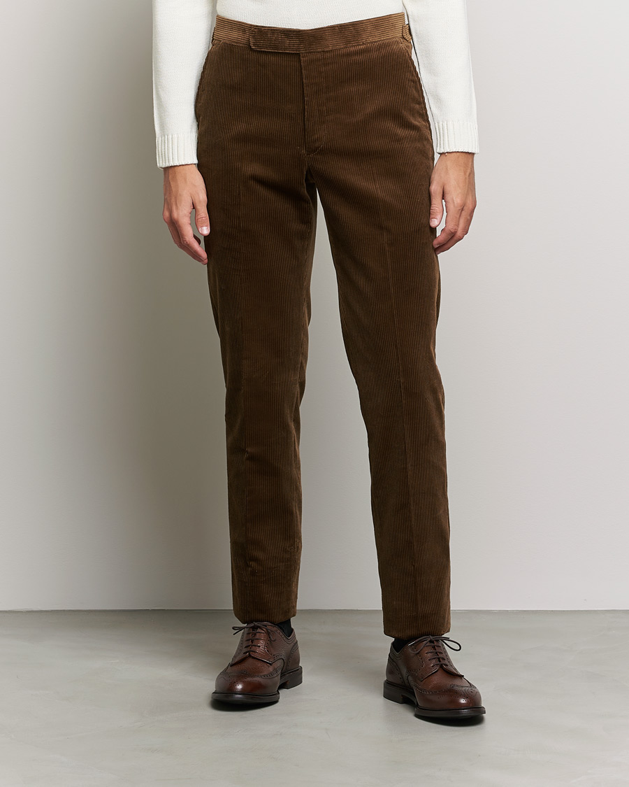 Herren | Cordhosen | Polo Ralph Lauren | Corduroy Pleated Drawstring Trousers Snuff
