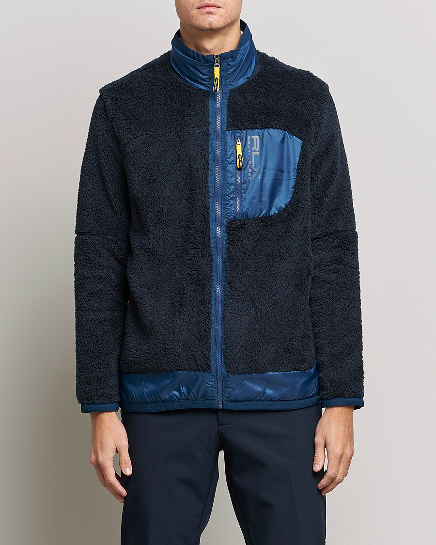 Herren | Pullover | RLX Ralph Lauren | Hi-Pile Full Zip Sweater College Navy