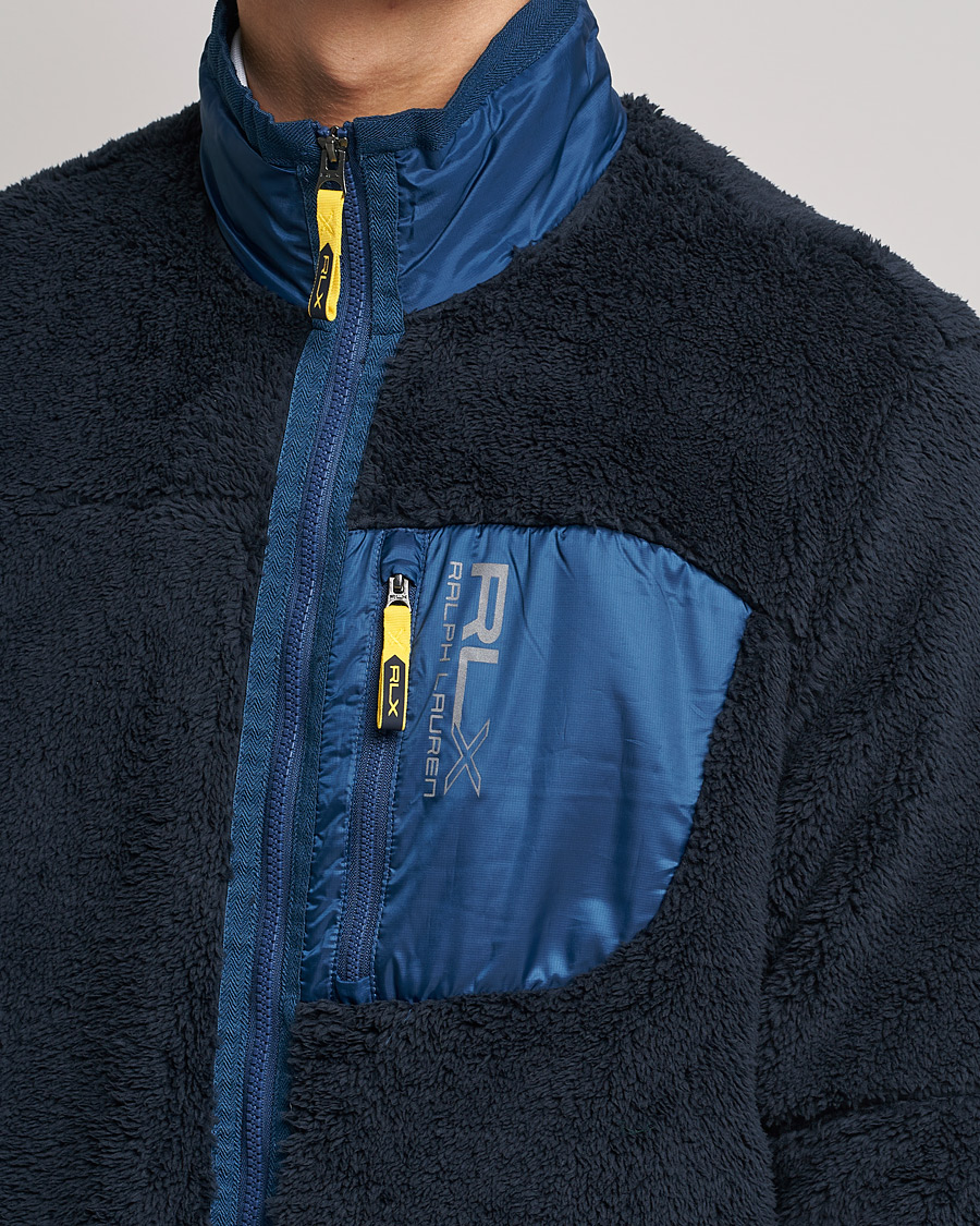 Herren | Pullover | RLX Ralph Lauren | Hi-Pile Full Zip Sweater College Navy