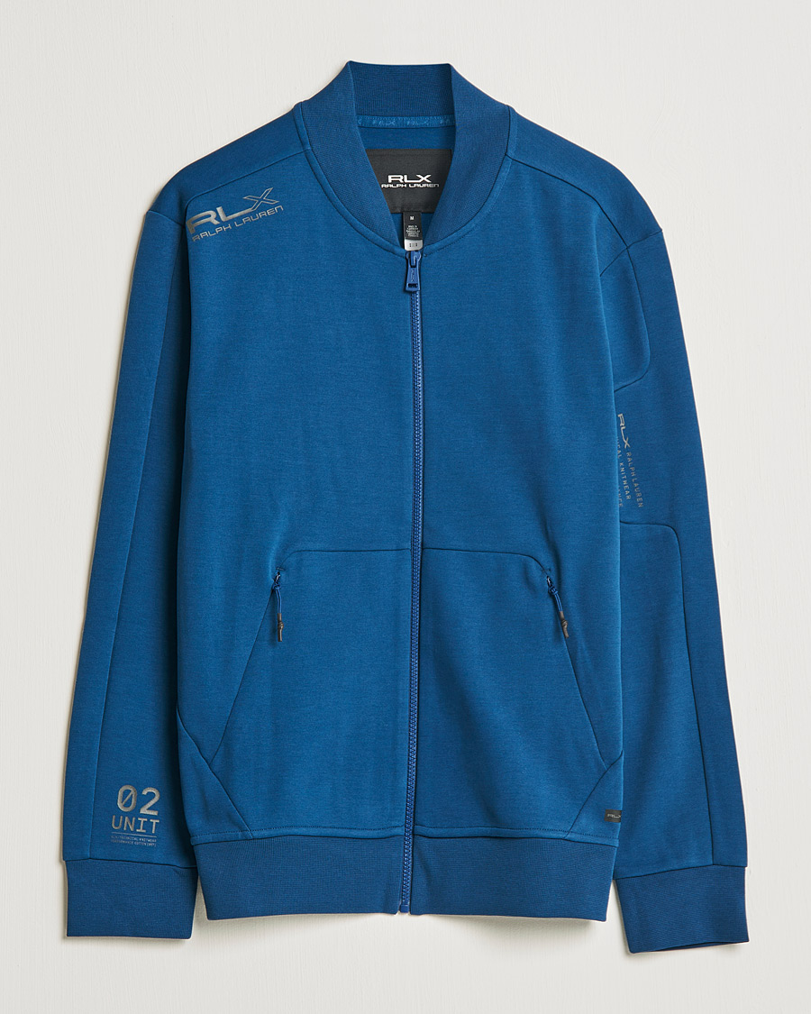 Herren | Pullover | RLX Ralph Lauren | Double Knit Full Zip Sweater Raleigh Blue