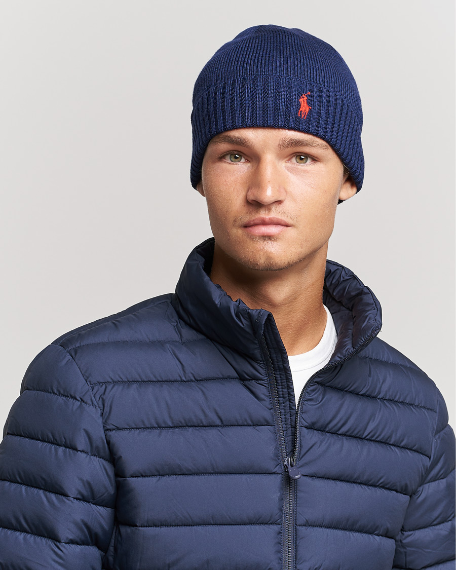 Herren | Mützen | Polo Ralph Lauren | Merino Beanie Hunter Navy