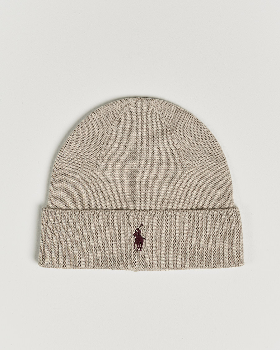 Herren | Polo Ralph Lauren | Polo Ralph Lauren | Merino Wool Beanie Oatmeal Heather