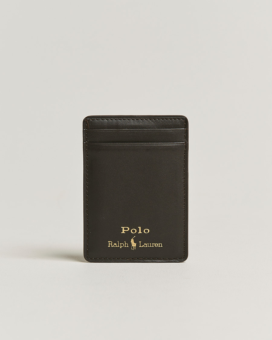 Herren | Polo Ralph Lauren Smooth Leather Phone Case Brown | Polo Ralph Lauren | Smooth Leather Phone Case Brown