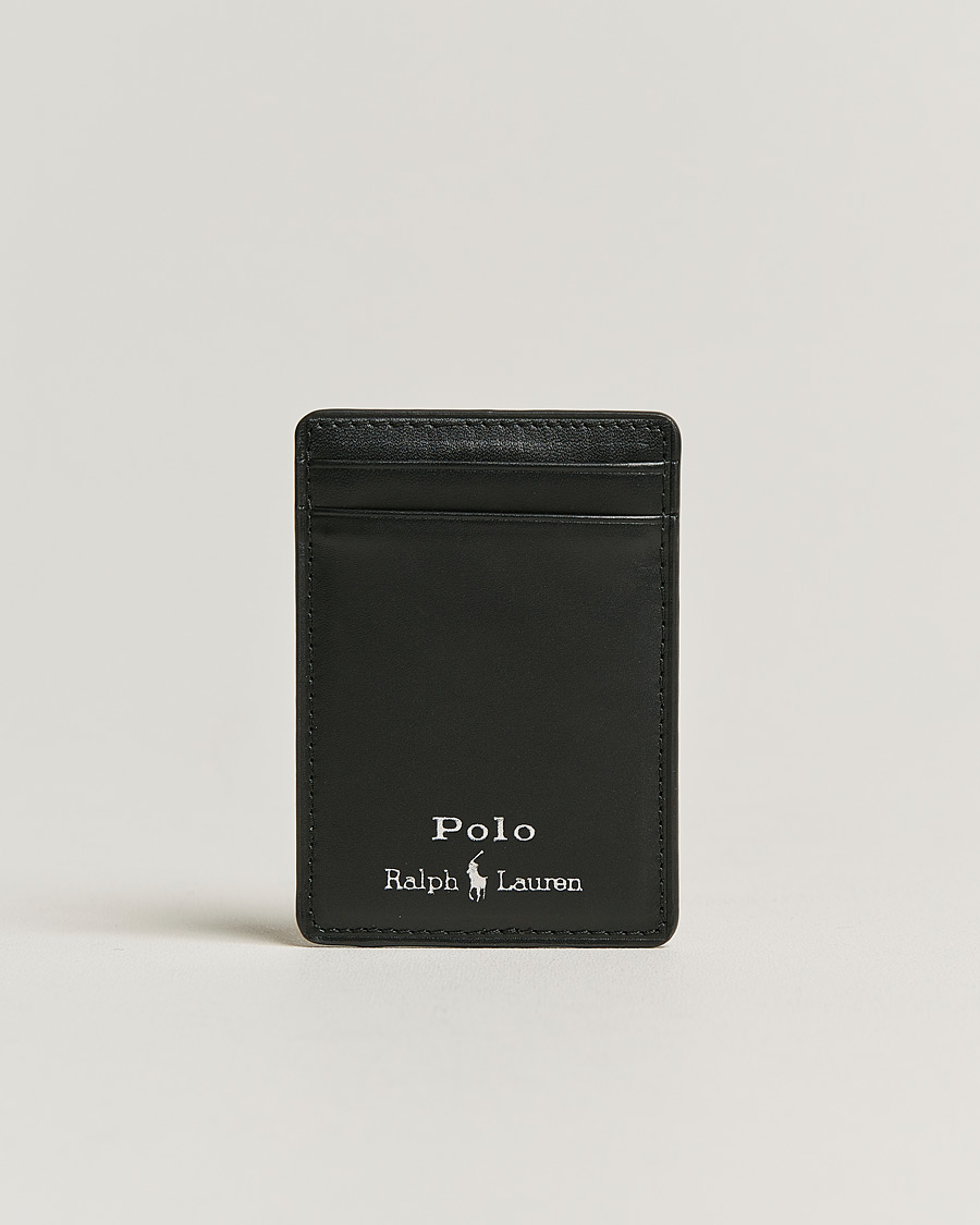 Herren | Polo Ralph Lauren Smooth Leather Phone Case Black | Polo Ralph Lauren | Smooth Leather Phone Case Black