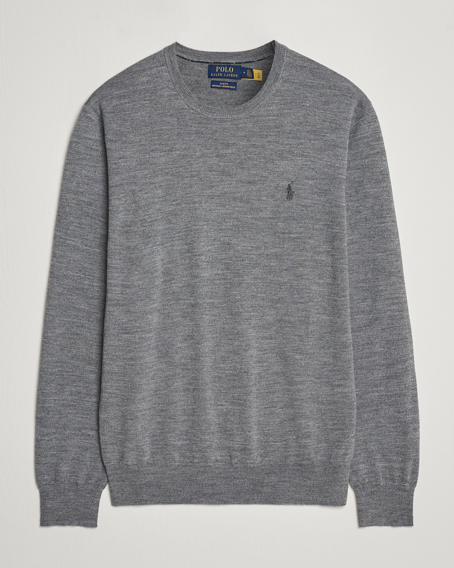 Herren | | Polo Ralph Lauren | Merino Crew Neck Pullover Fawn Grey Heather
