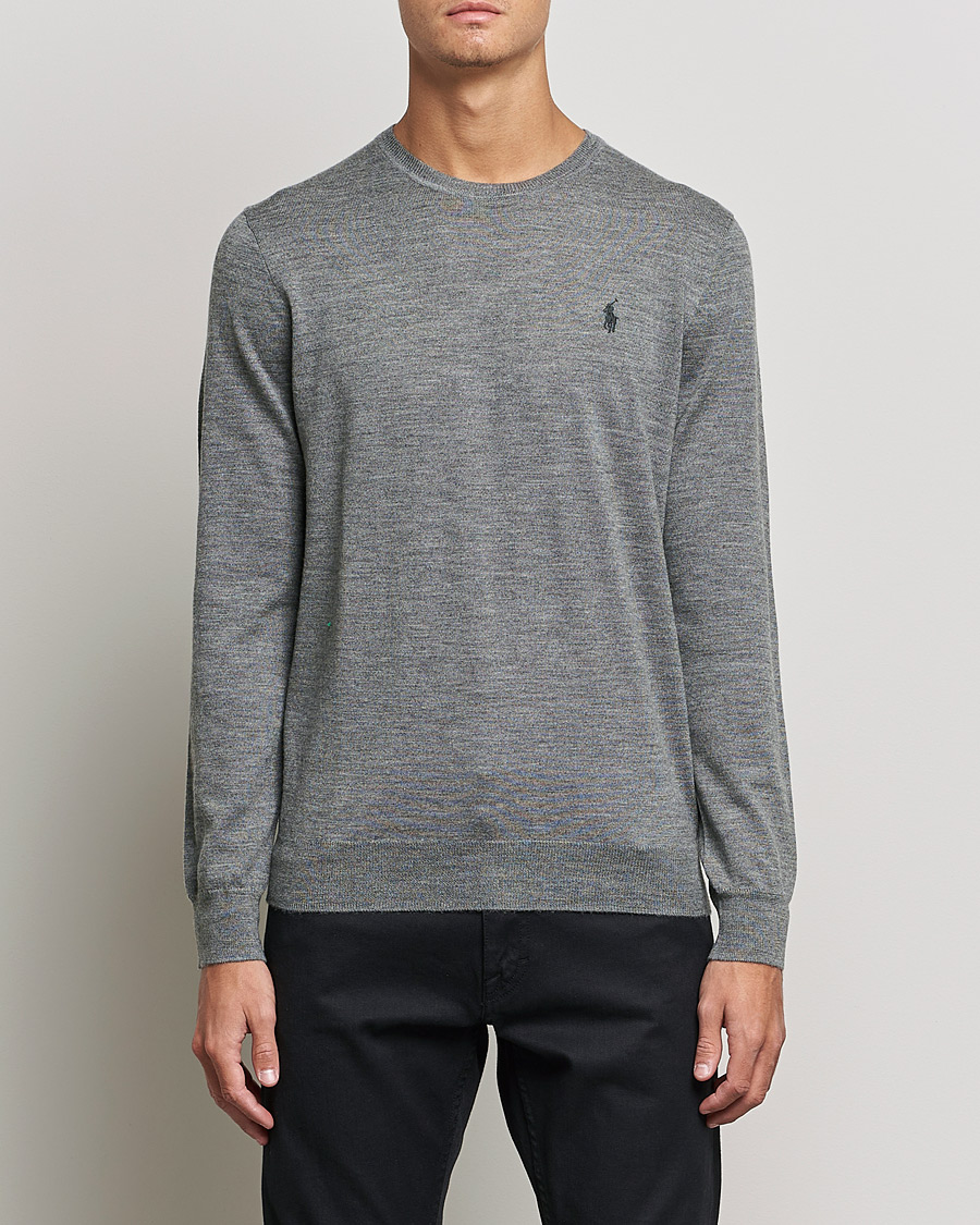 Herren | | Polo Ralph Lauren | Merino Crew Neck Pullover Fawn Grey Heather