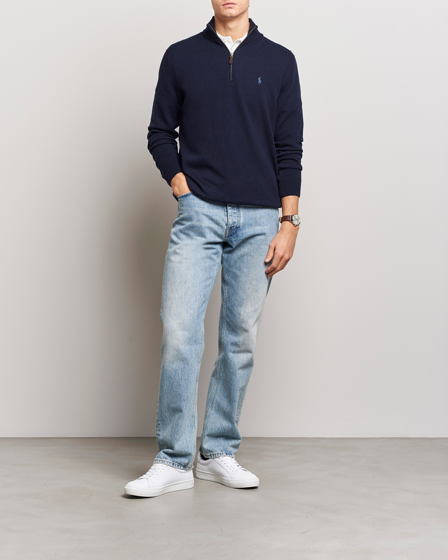 Herren | Pullover | Polo Ralph Lauren | Merino Half-Zip Sweater Hunter Navy