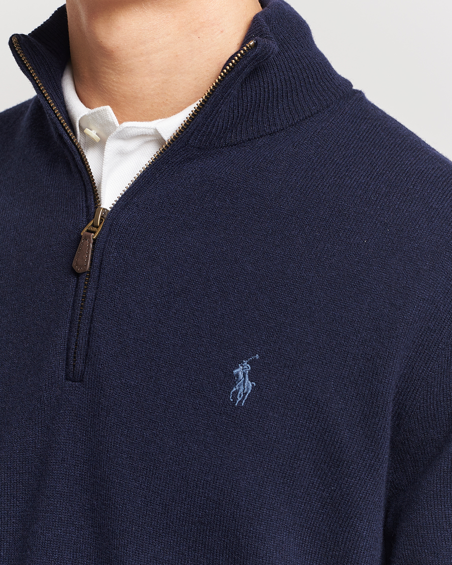 Herren | Pullover | Polo Ralph Lauren | Merino Half Zip Sweater Hunter Navy