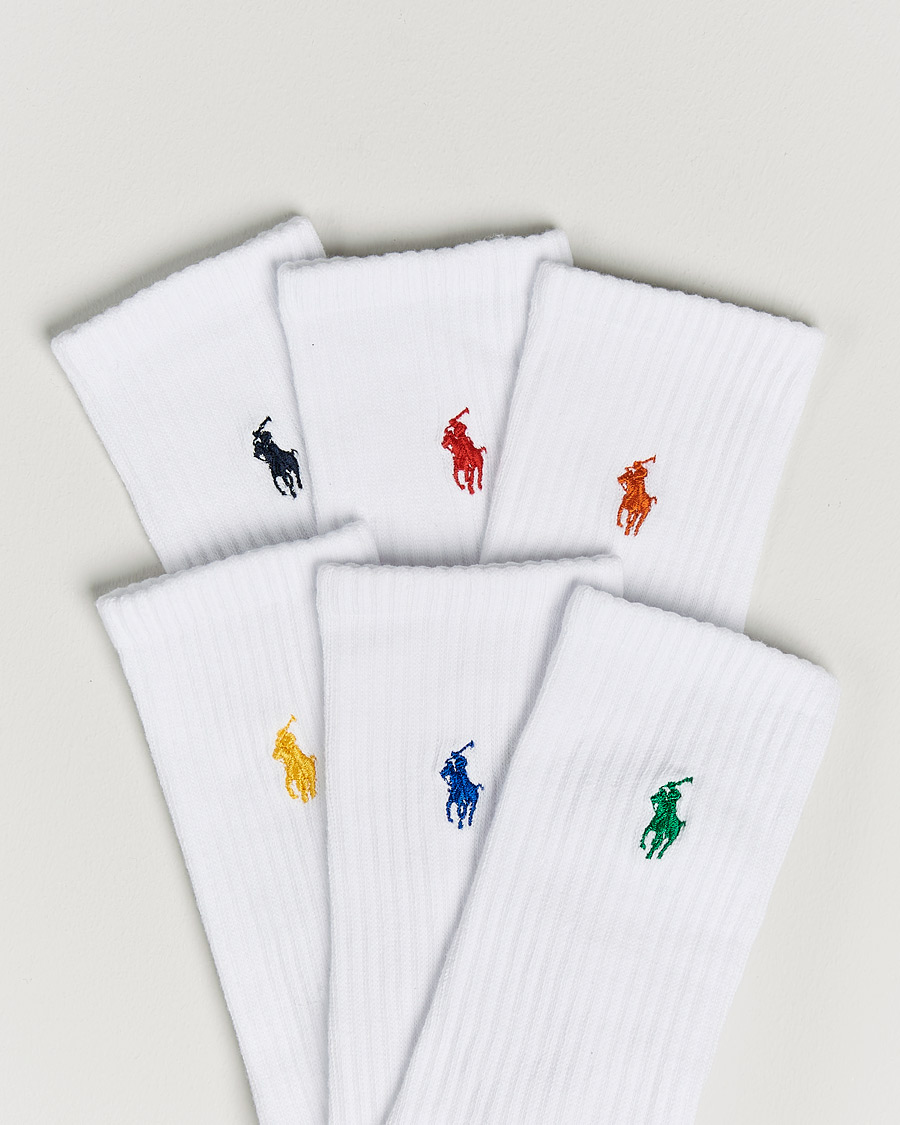 Herren | Unterwäsche | Polo Ralph Lauren | 6-Pack Cotton Crew Socks White