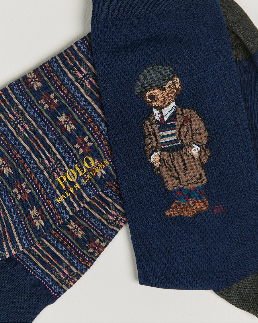 Herren | Unterwäsche | Polo Ralph Lauren | 2-Pack Bear Fairisle Socks Multi