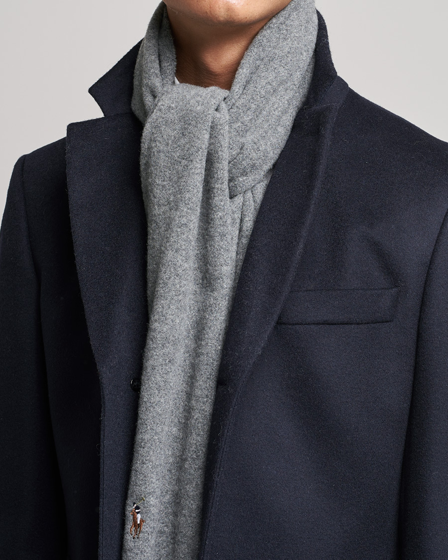 Herren | Polo Ralph Lauren Signature Wool Scarf Fawn Grey Heather | Polo Ralph Lauren | Signature Wool Scarf Fawn Grey Heather