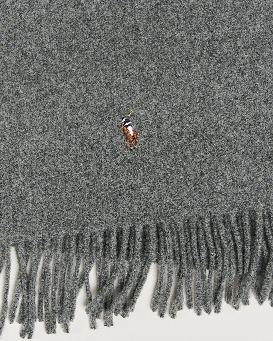 Herren | Polo Ralph Lauren Signature Wool Scarf Fawn Grey Heather | Polo Ralph Lauren | Signature Wool Scarf Fawn Grey Heather