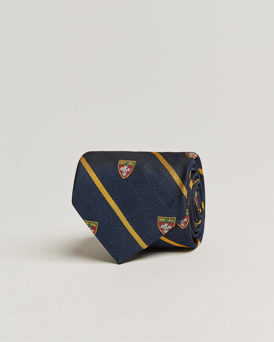 Herren |  | Polo Ralph Lauren | Crest Striped Tie Navy/Gold