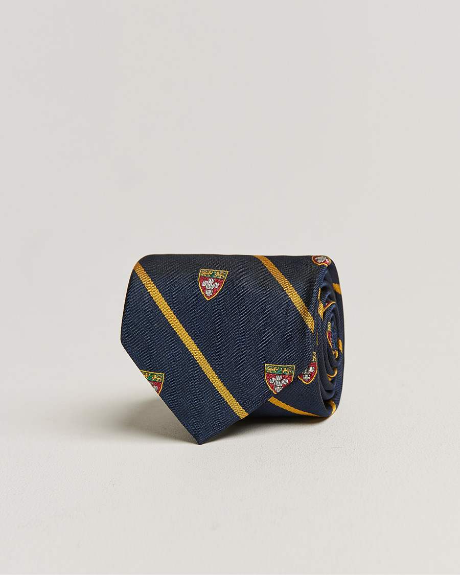 Herren | Krawatten | Polo Ralph Lauren | Crest Striped Tie Navy