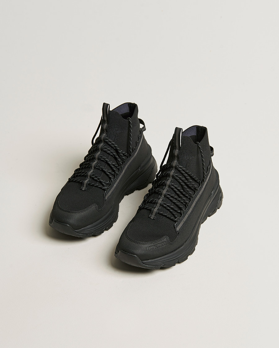 Herren | Schwarze Sneakers | Moncler | Knit High Running Sneakers Black