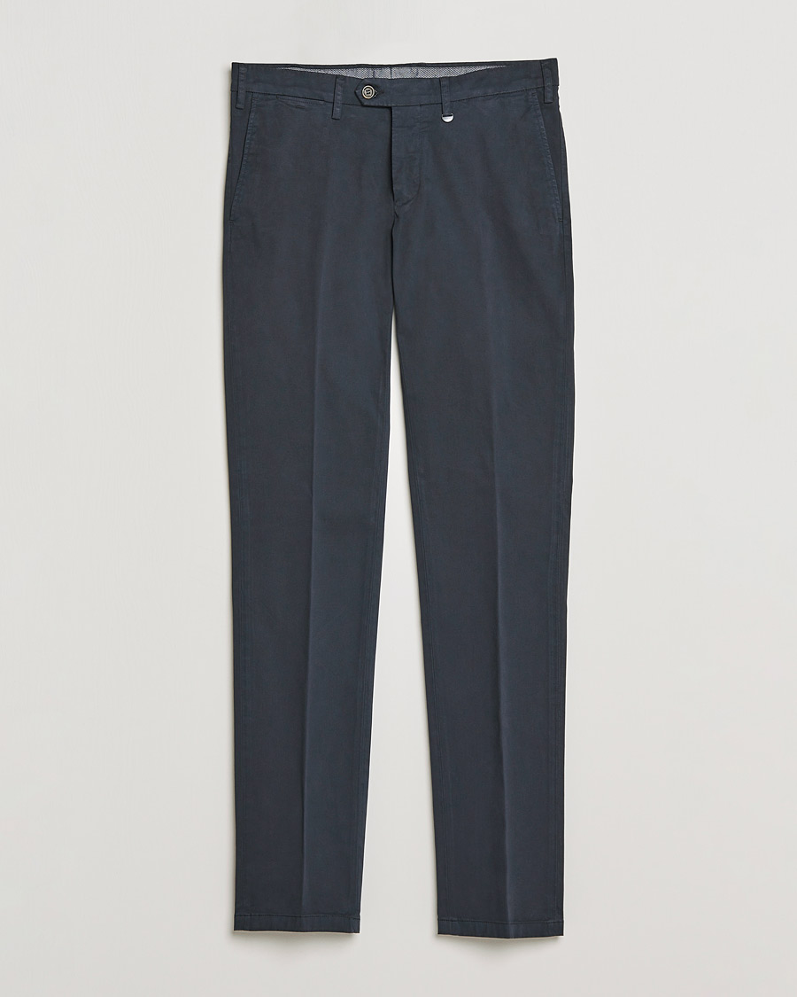 Herren | Hosen | Canali | Slim Fit Stretch Chinos Navy