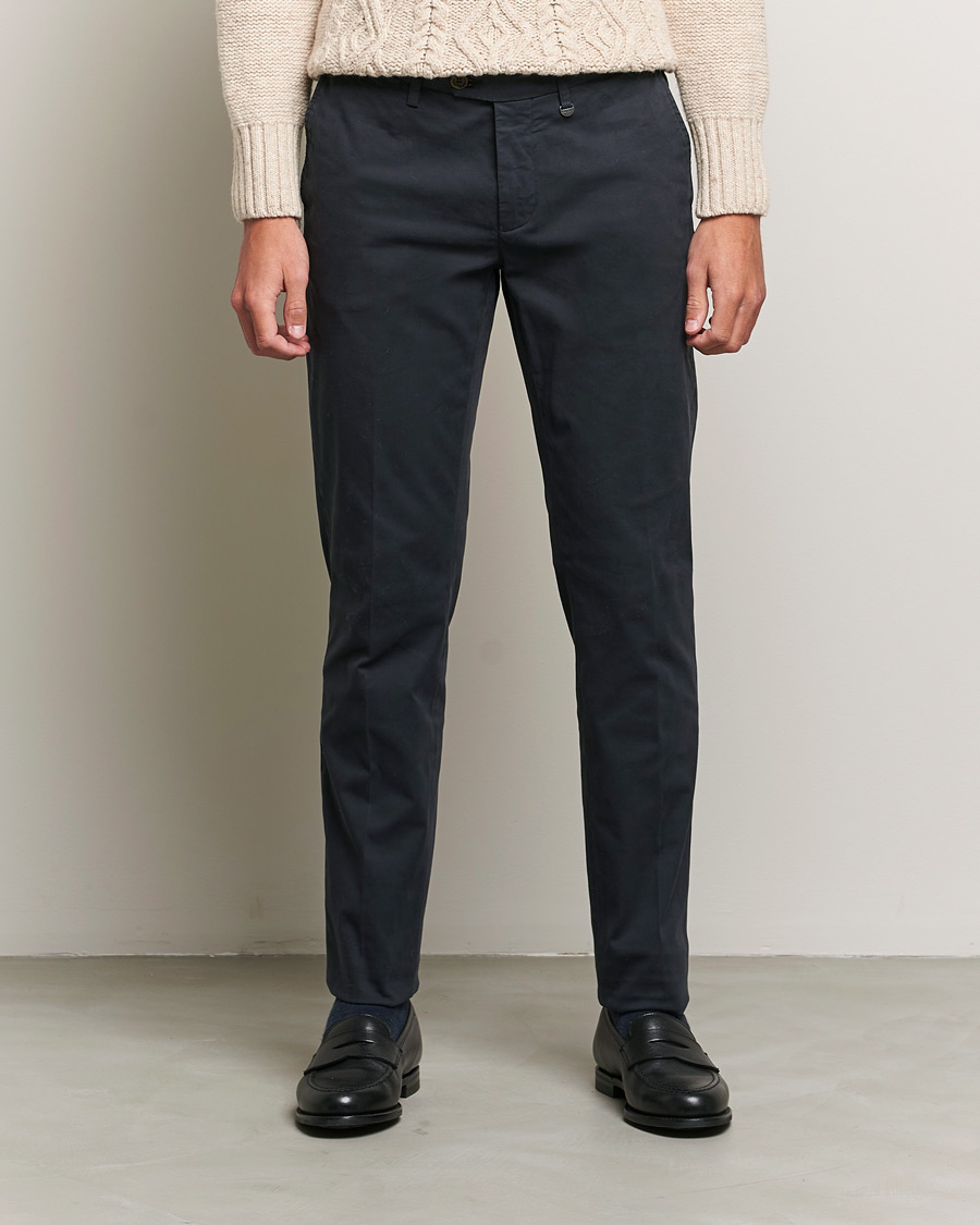 Herren | Quiet Luxury | Canali | Slim Fit Stretch Chinos Navy