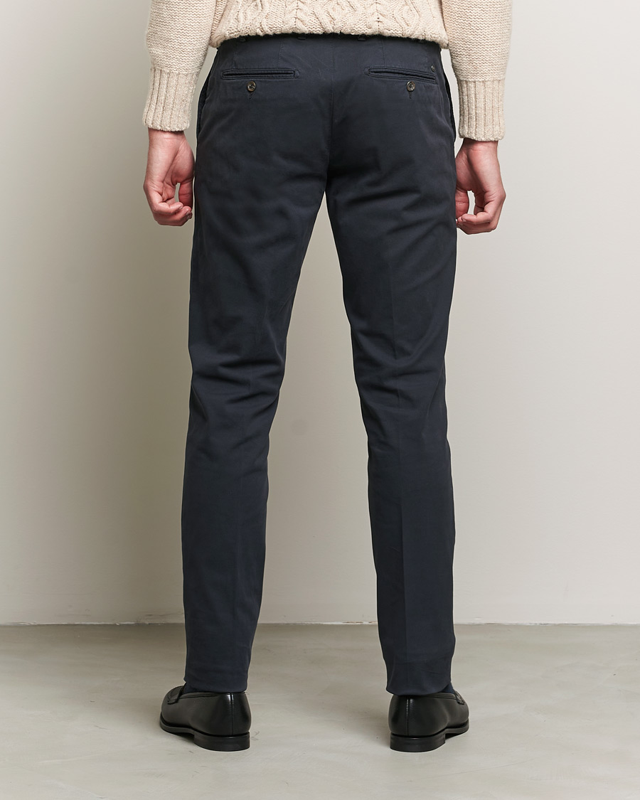 Herren | Hosen | Canali | Slim Fit Stretch Chinos Navy