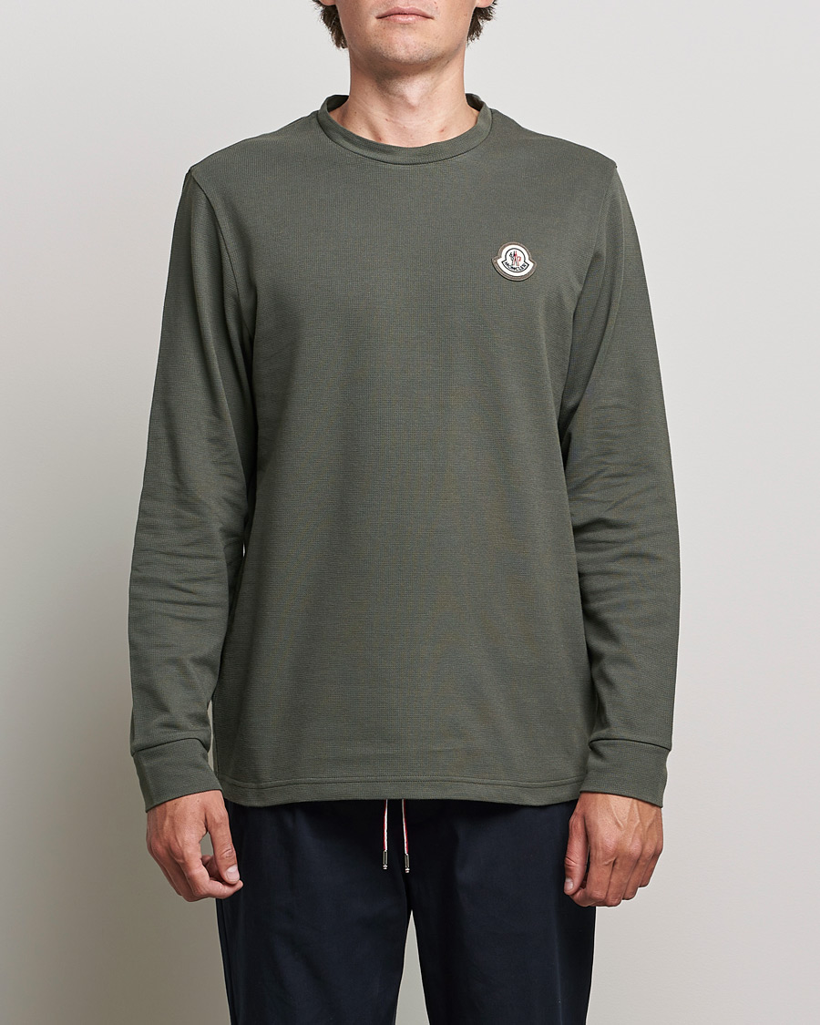 Herren |  | Moncler | Long Sleeve Logo Patch T-Shirt Grey