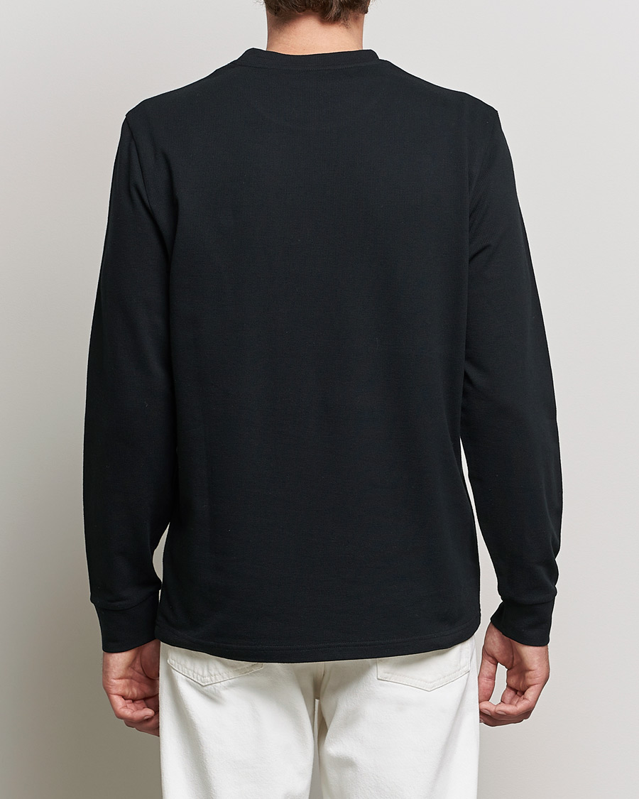 Herren | T-Shirts | Moncler | Long Sleeve Logo Patch T-Shirt Black