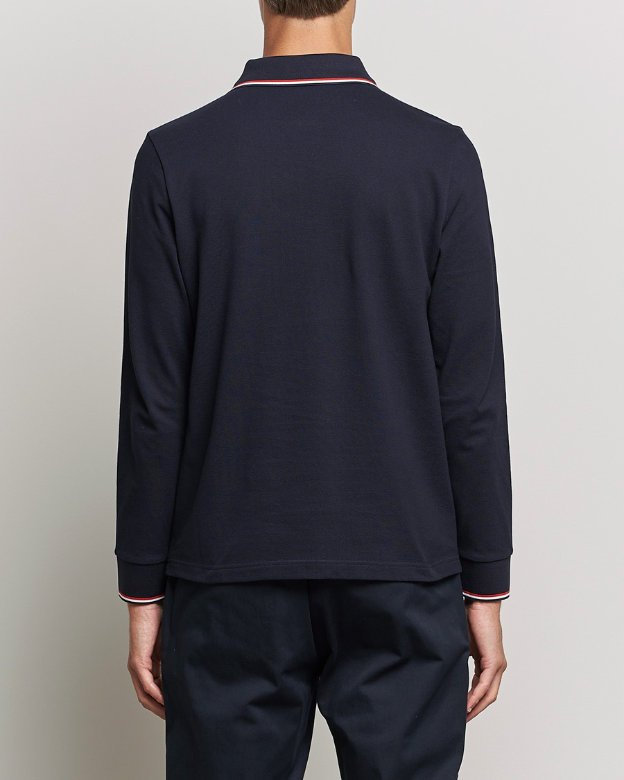 Herren | Pullover | Moncler | Long Sleeve Logo Tipped Polo Navy