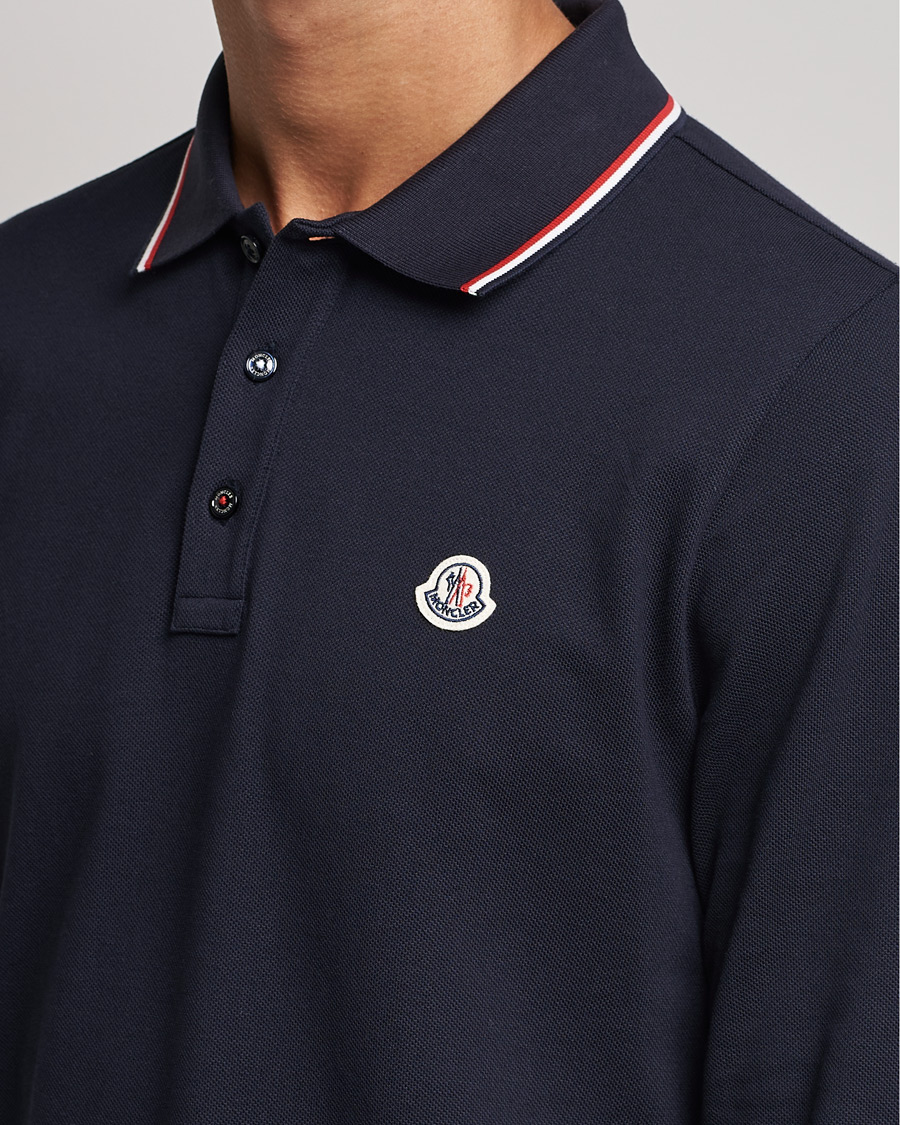 Herren | Pullover | Moncler | Long Sleeve Logo Tipped Polo Navy