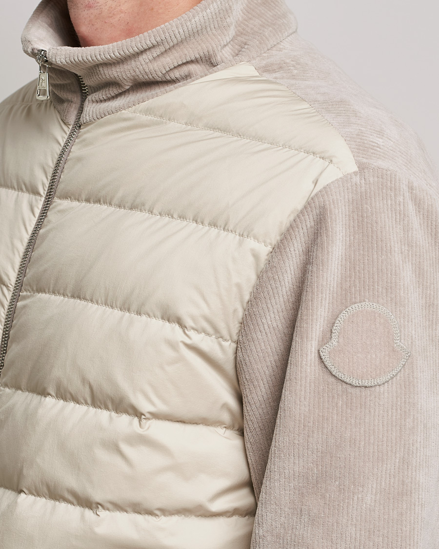 Herren | Pullover | Moncler | Corduroy Zip Cardigan Light Beige