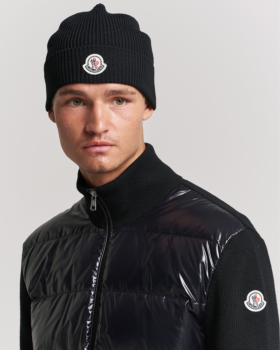 Herren |  | Moncler | Ribbed Wool Beanie Black