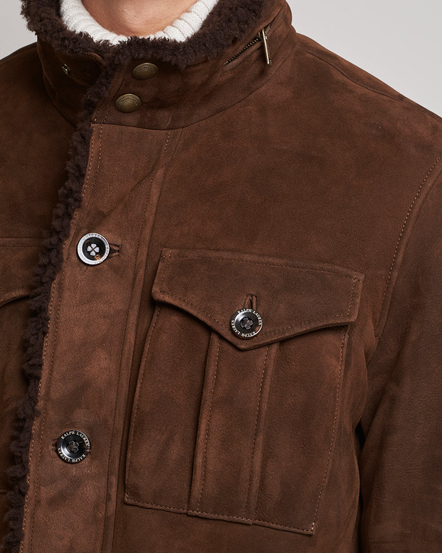 Herren | Jacken | Ralph Lauren Purple Label | Shearling Field Jacket Chestnut