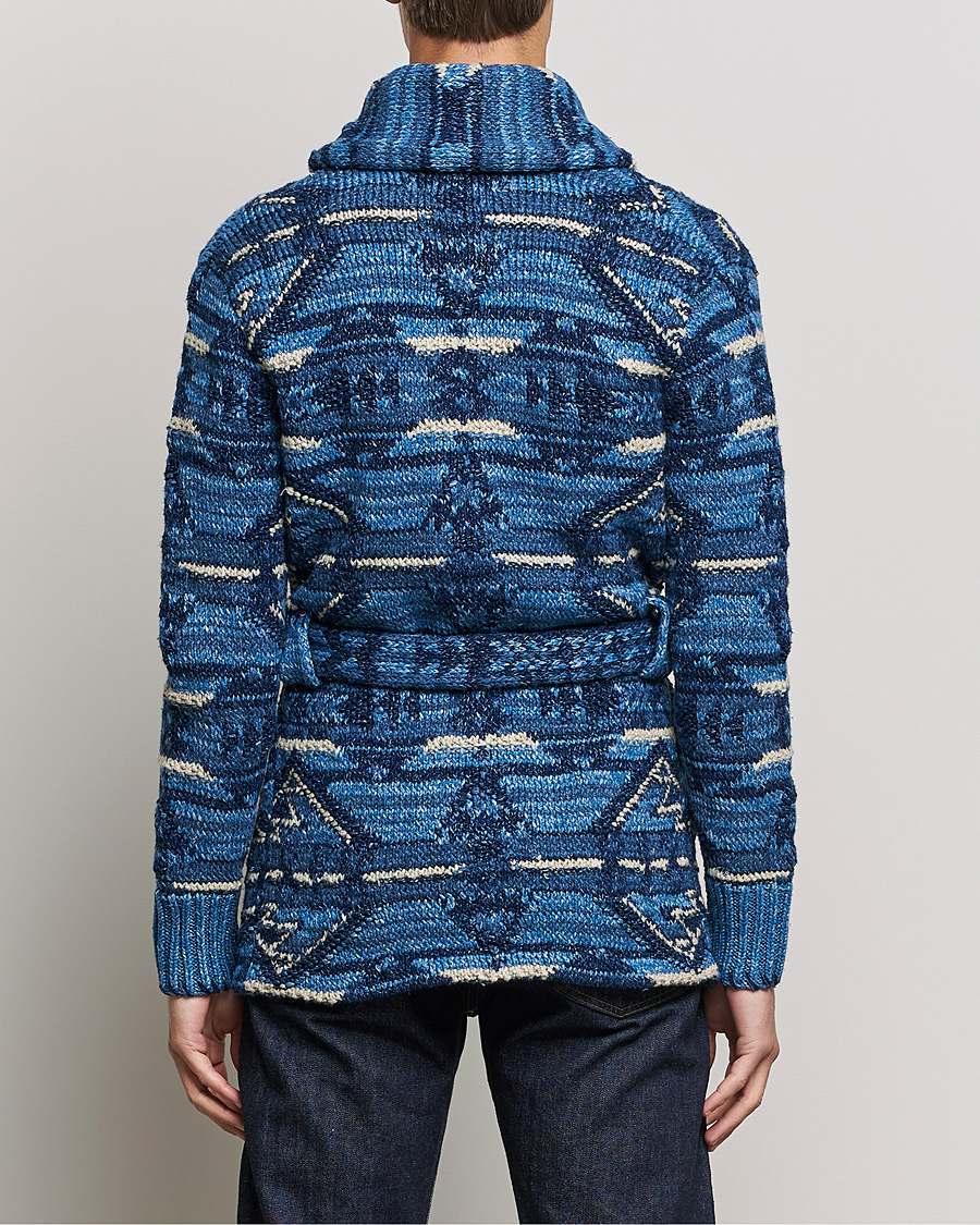Herren | Pullover | RRL | Ranch Shawl Collar Cardigan Indigo Multi