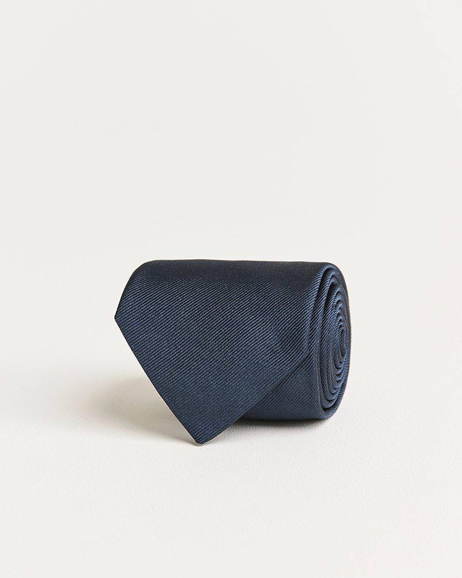 Herren | E. Marinella 3-Fold Swedish Bandiera Silk Tie Navy | E. Marinella | 3-Fold Swedish Bandiera Silk Tie Navy