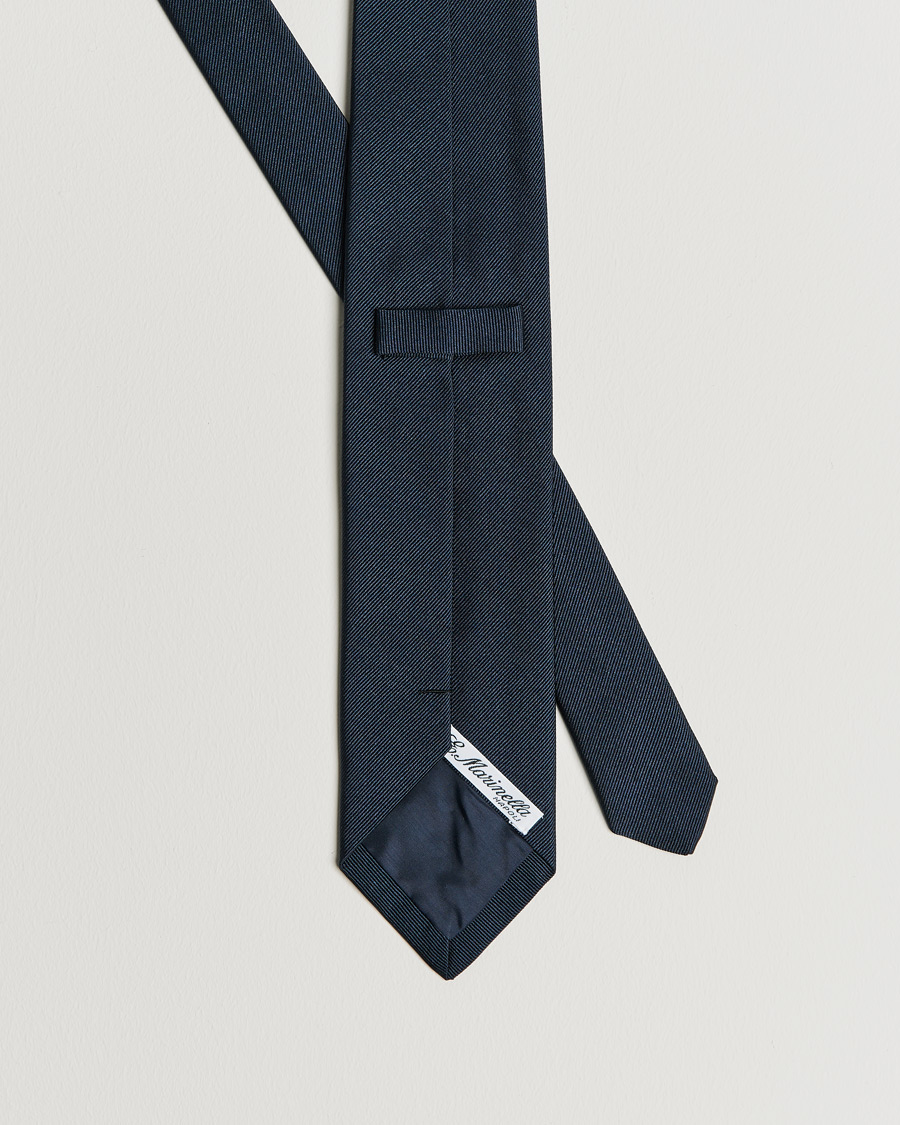 Herren | E. Marinella 3-Fold Swedish Bandiera Silk Tie Navy | E. Marinella | 3-Fold Swedish Bandiera Silk Tie Navy
