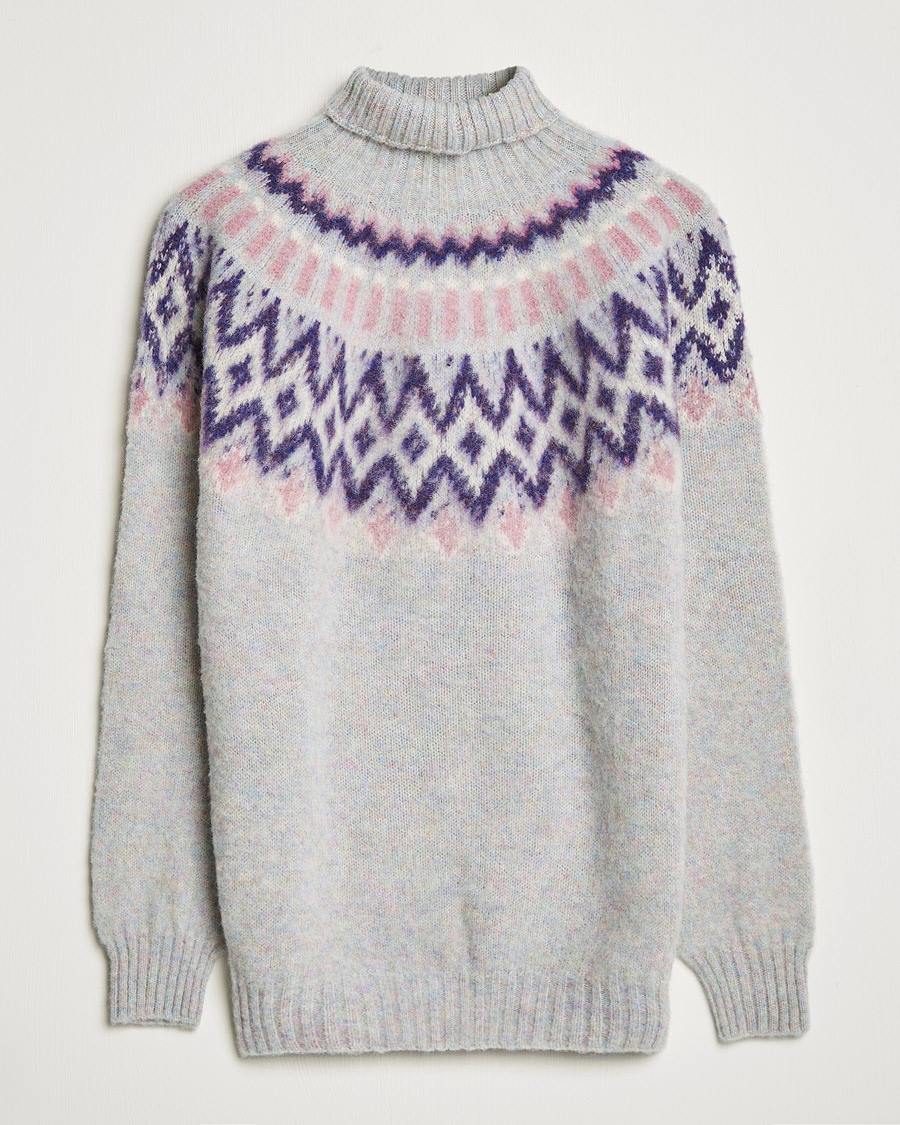 Herren | Pullover | Howlin' | Brushed Wool Fair Isle Roll Neck Galaxy