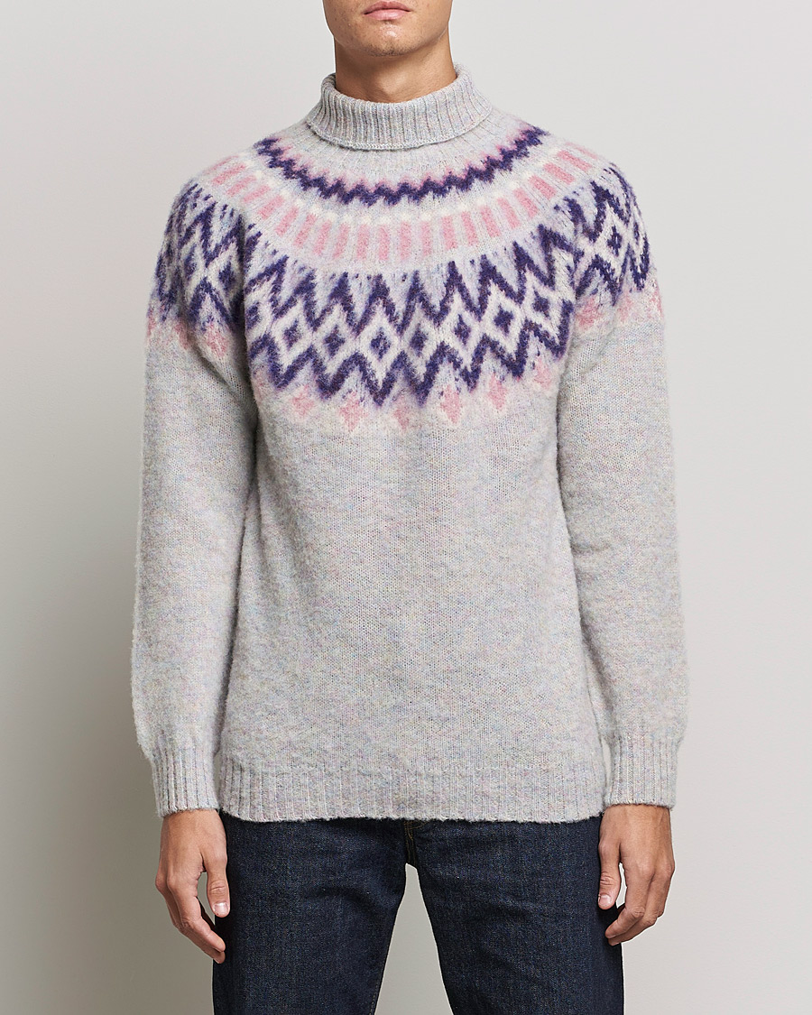 Herren | Pullover | Howlin' | Brushed Wool Fair Isle Roll Neck Galaxy
